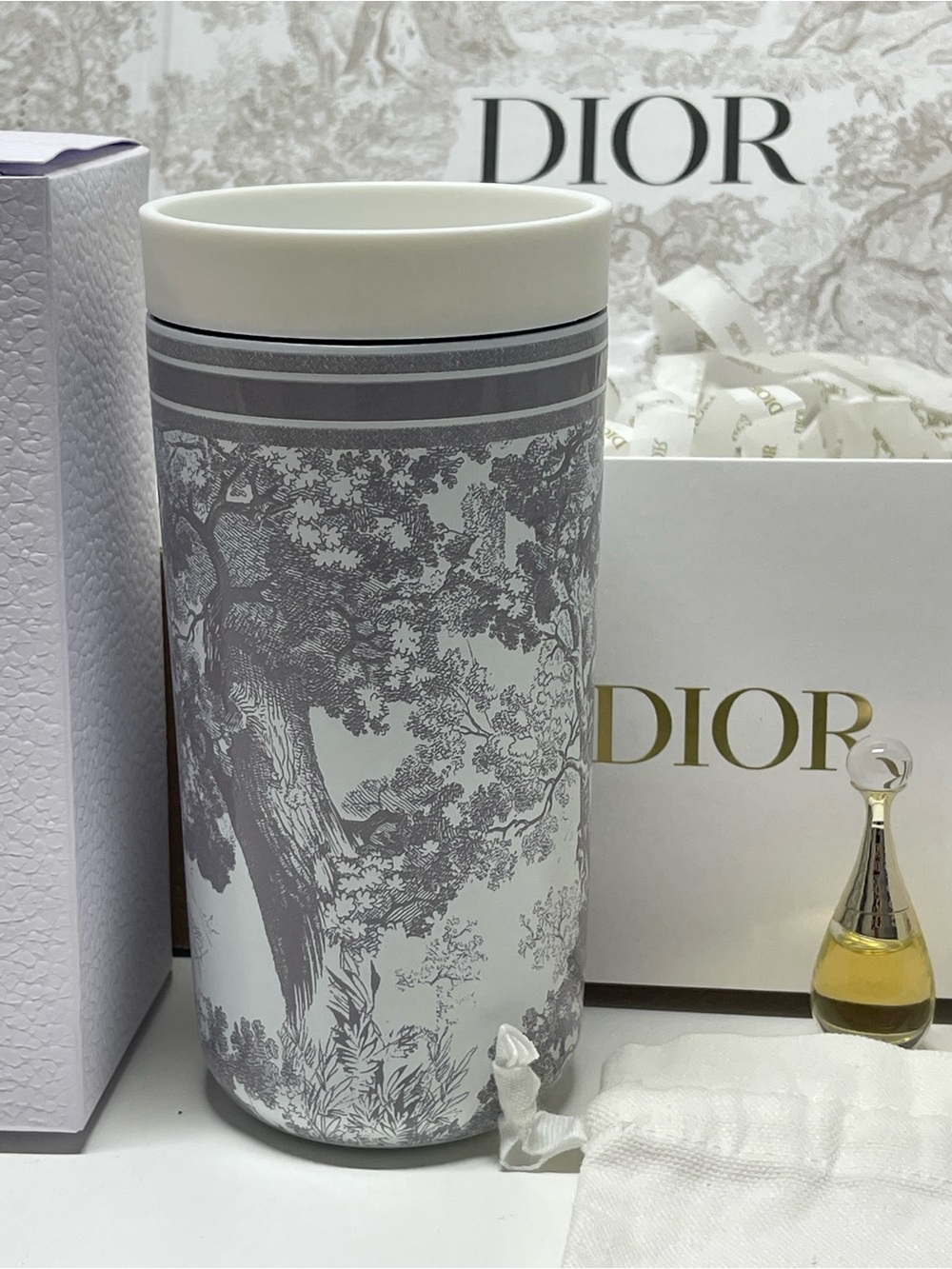 Dior Authentic NEW VIP METAL INSULATED CUP FREE Mini J’adore Perfume & Pouch